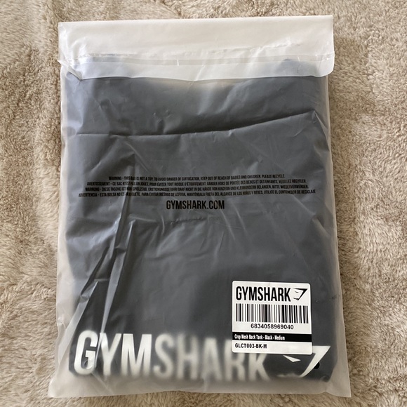 Gymshark Crop Mesh Back Tank - Black - Medium - Picture 8 of 9